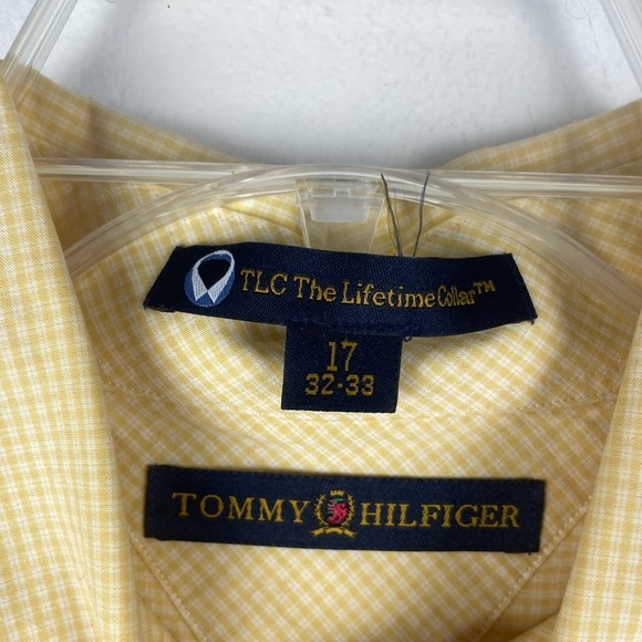 Tommy Hilfiger Men's Long Sleeve Button Down Checked Oxford Shirt Size: 17 32/33 - Picture 4 of 10